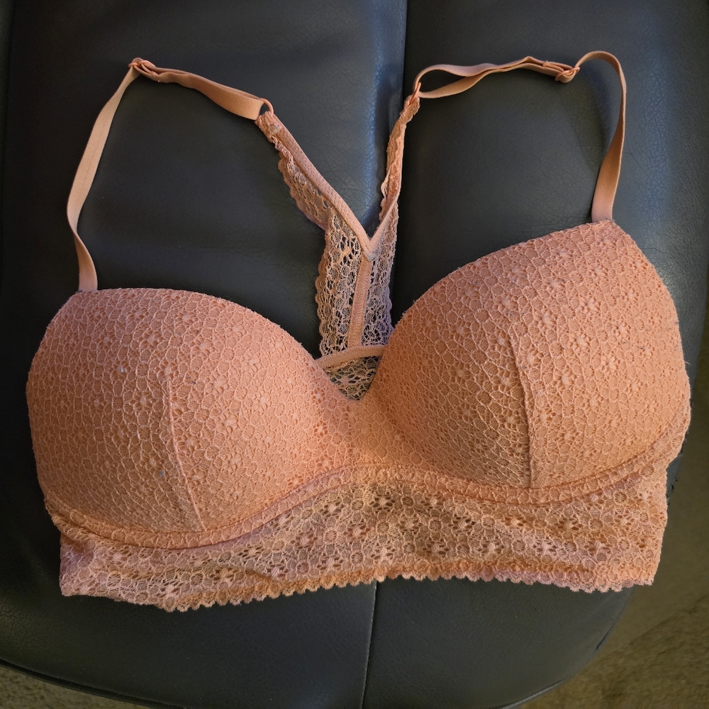 Victoria's Secret Coral Lace Bra